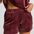 Shorts Velours Pocket, Rood