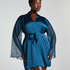 Kimono Satin, Blauw