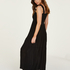 Maxi jurk Smocked, Zwart