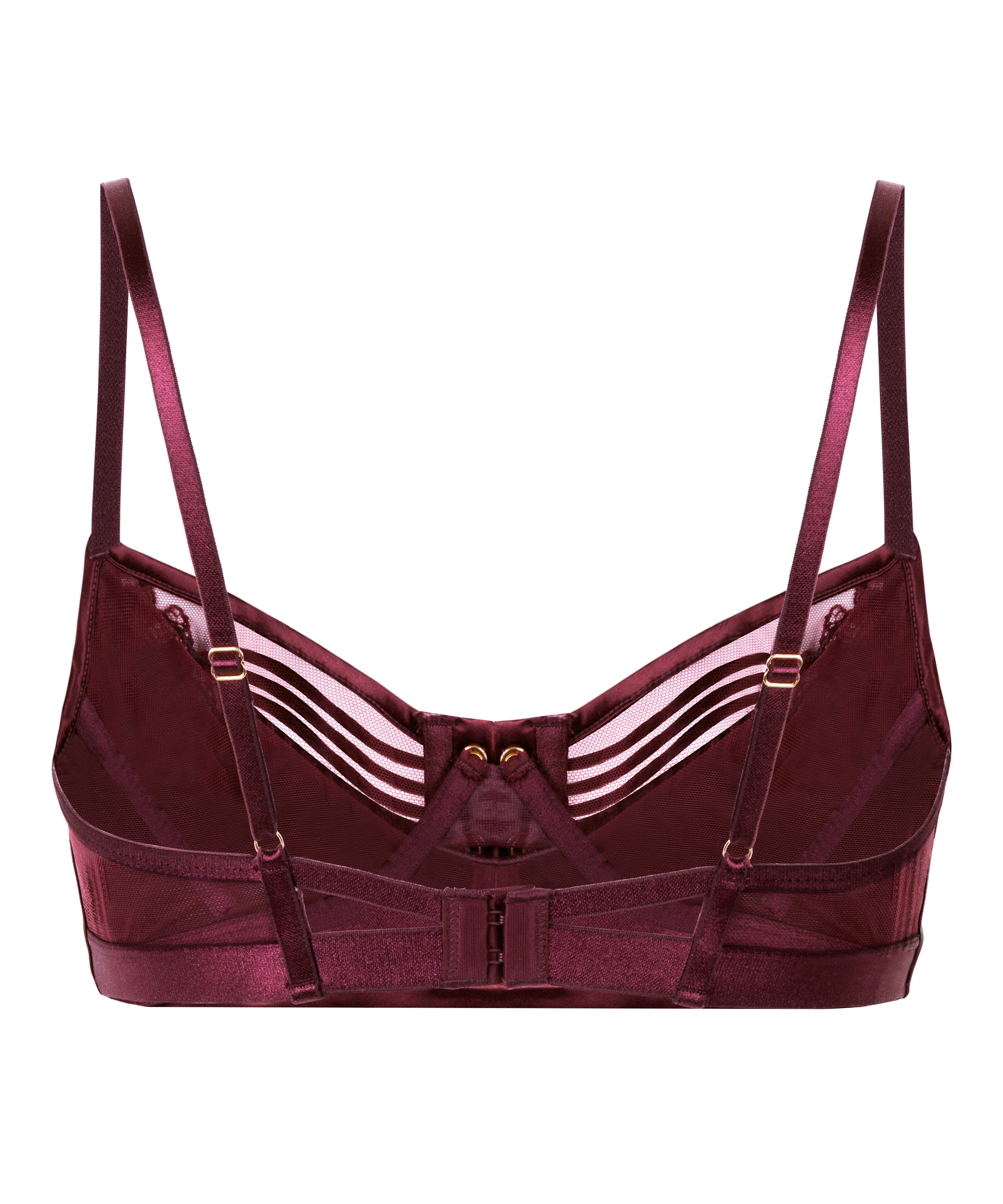 Soutien-gorge non rembourr&eacute; longline Avela, Rouge, main