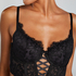 Soutien-gorge à armatures longline push-up préformé Char, Noir
