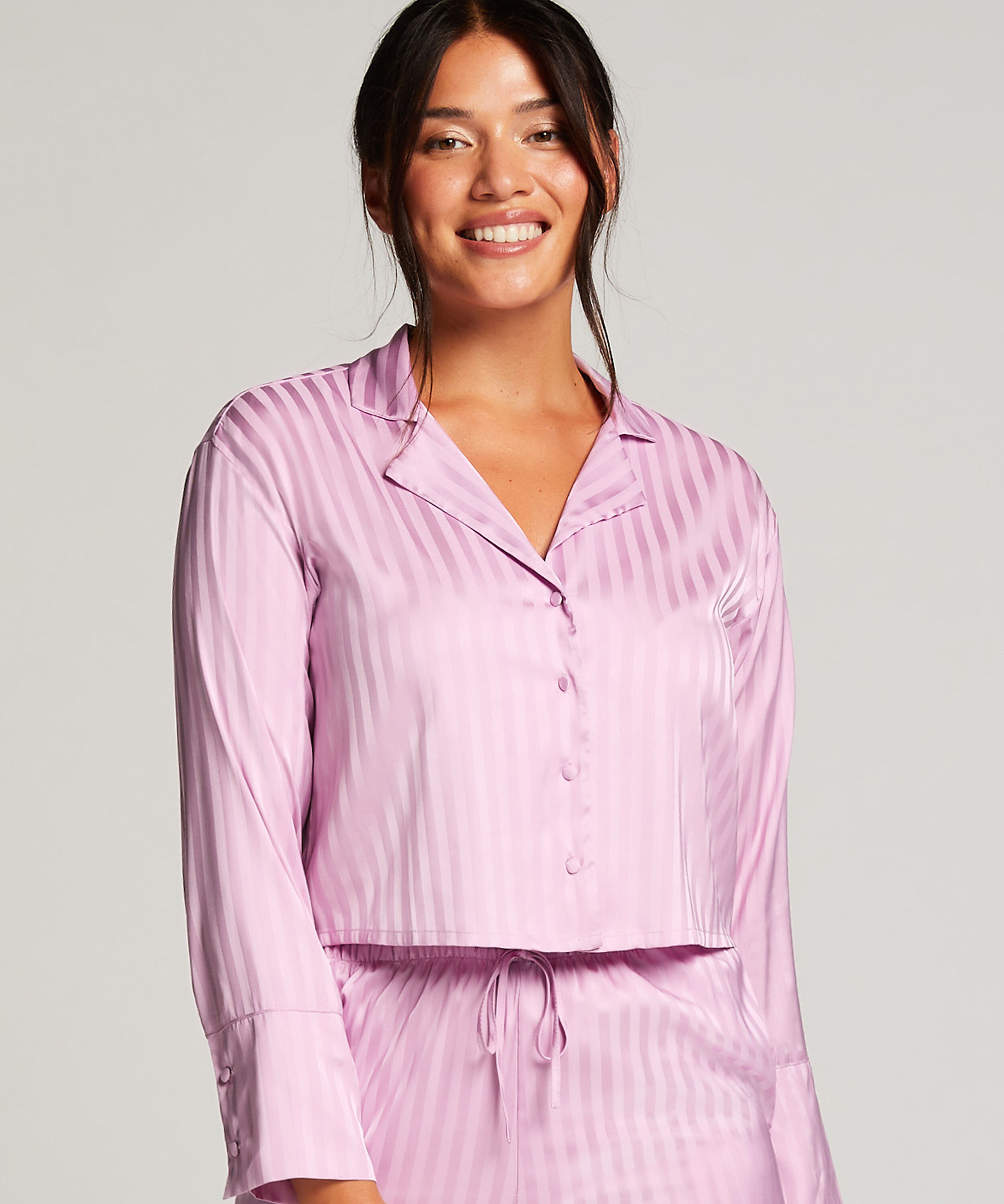 Veste &agrave; manches longues Satin, Pourpre