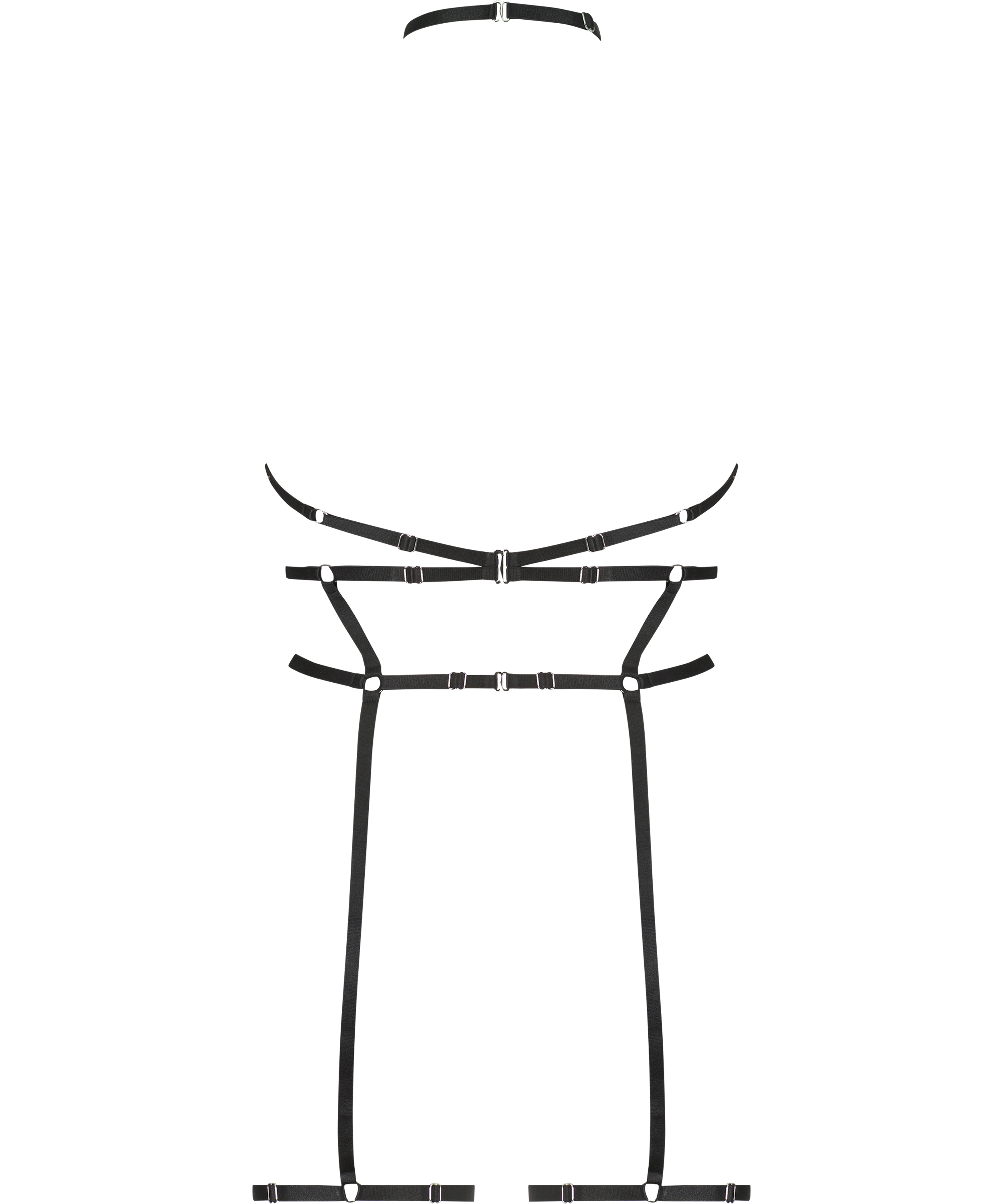 Private harnais strass, Noir, main