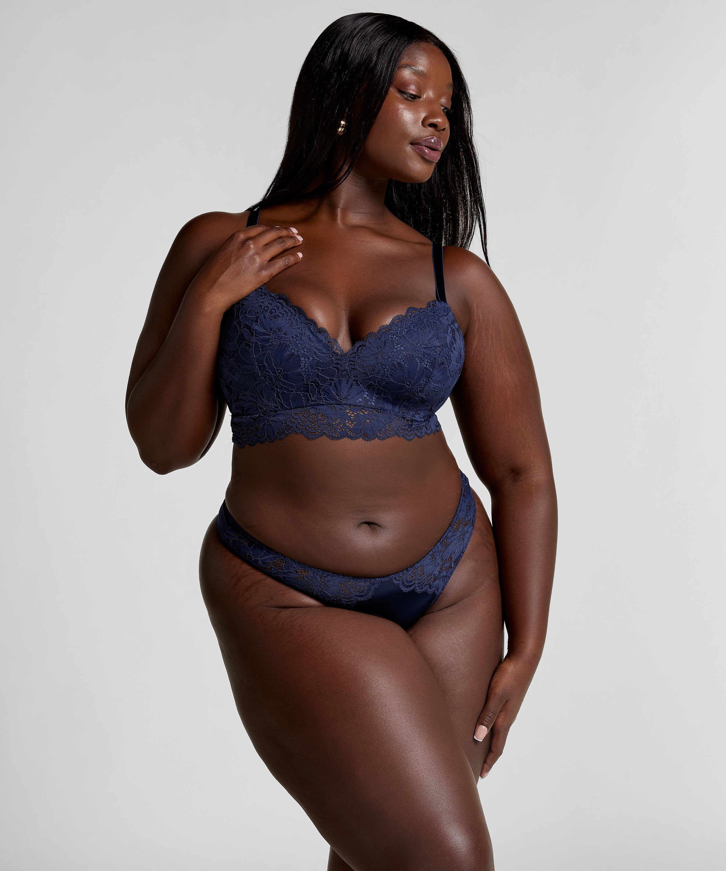 Soutien-gorge sans armatures pr&eacute;form&eacute; Andrea, Bleu, main