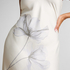 Slip dress longue en satin floral, Blanc