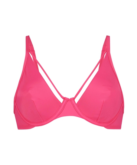 Top de bikini non rembourr&eacute; &agrave; armatures Ibiza, Rose