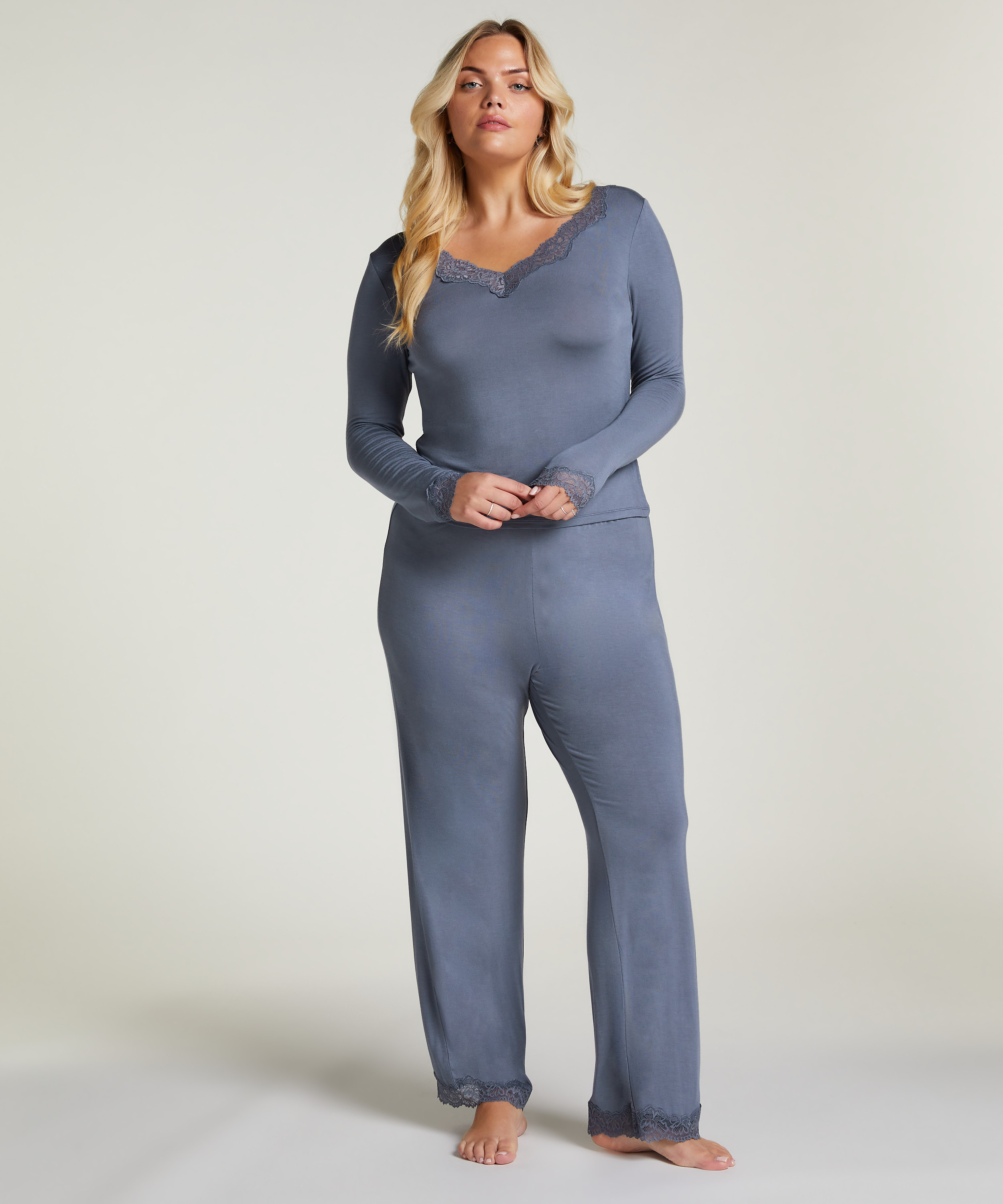 Ensemble de pyjama, Gris, main