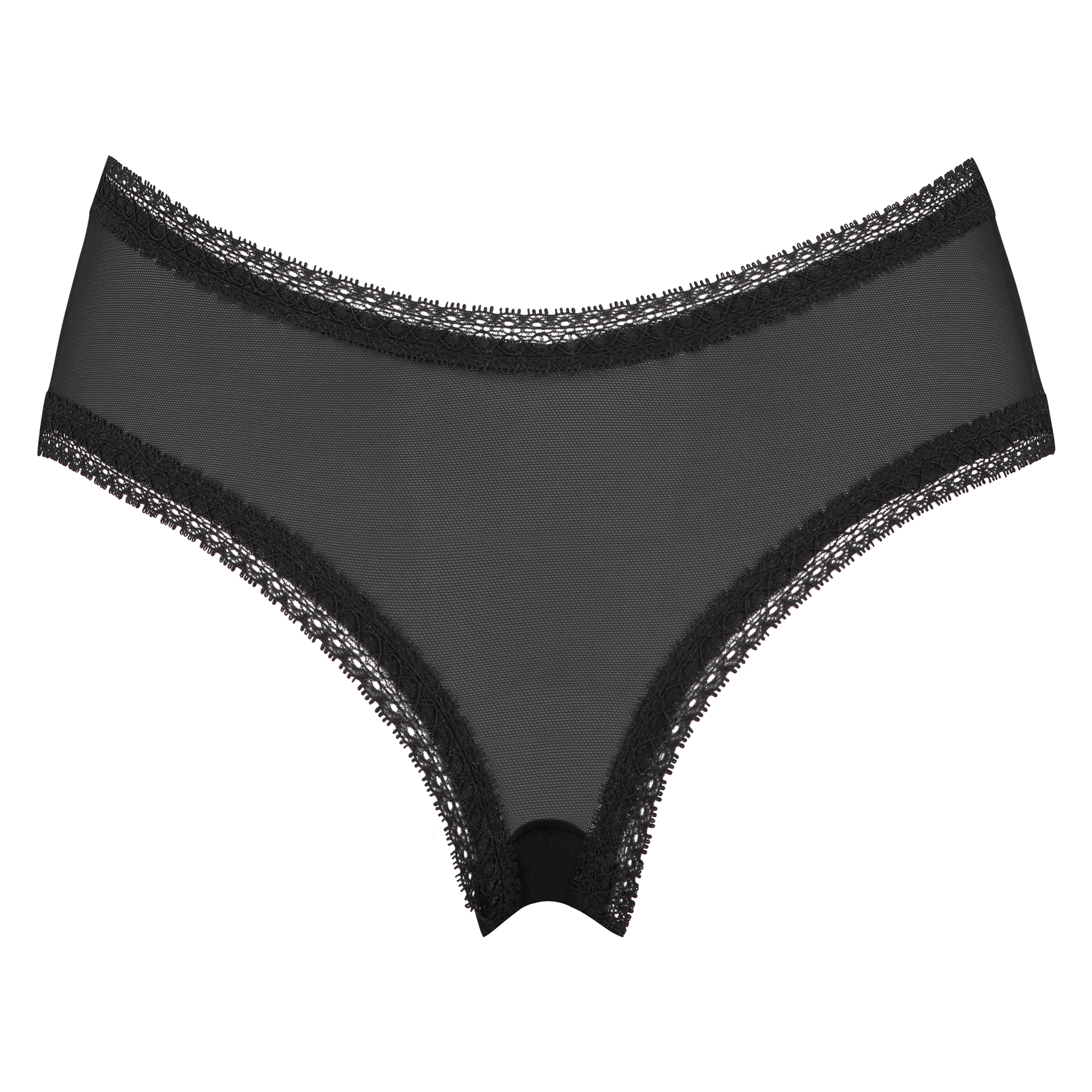 Slip br&eacute;silien Zabrina en forme de V, Noir, main