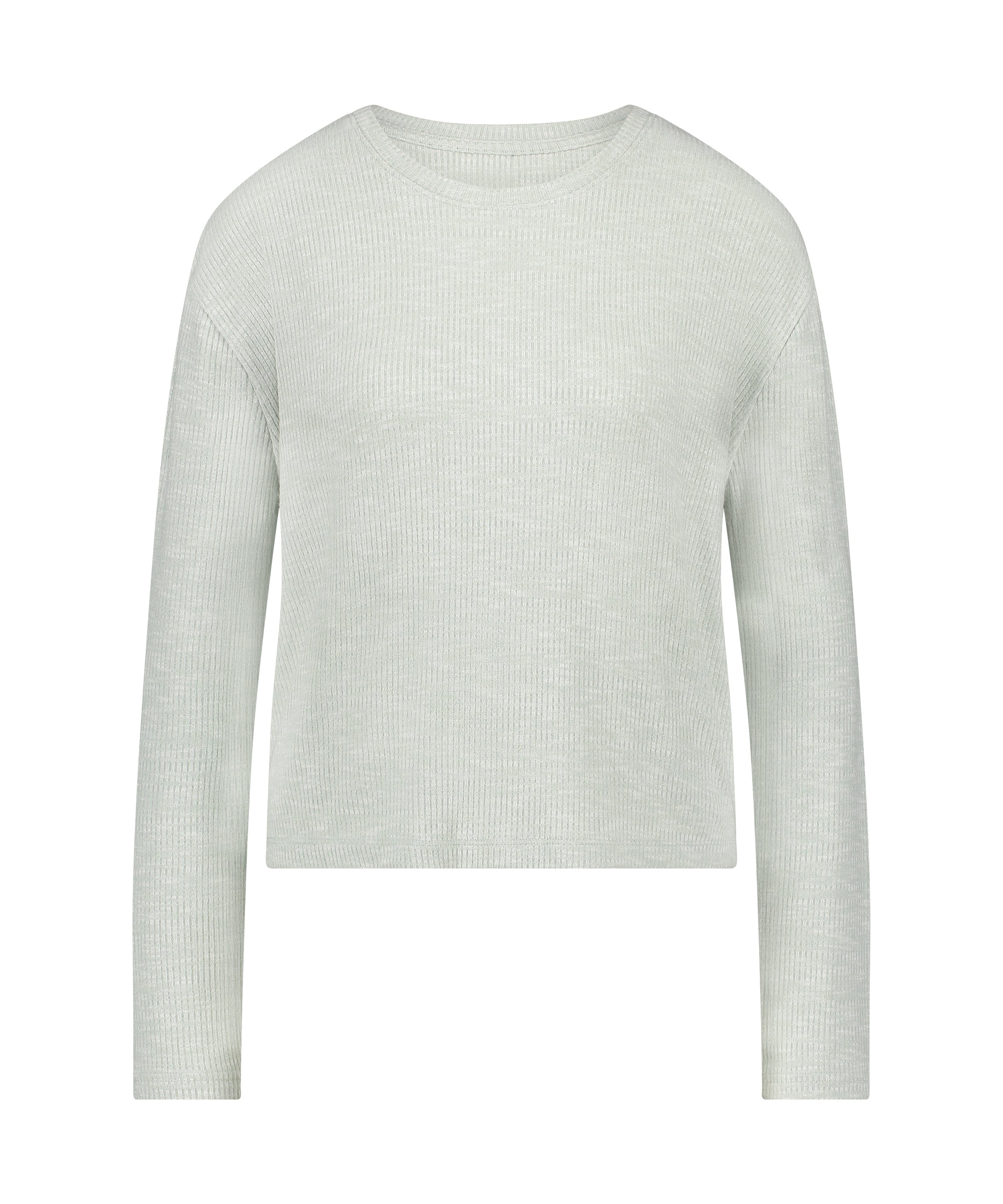 Haut de pyjama à manches longues, Vert, main