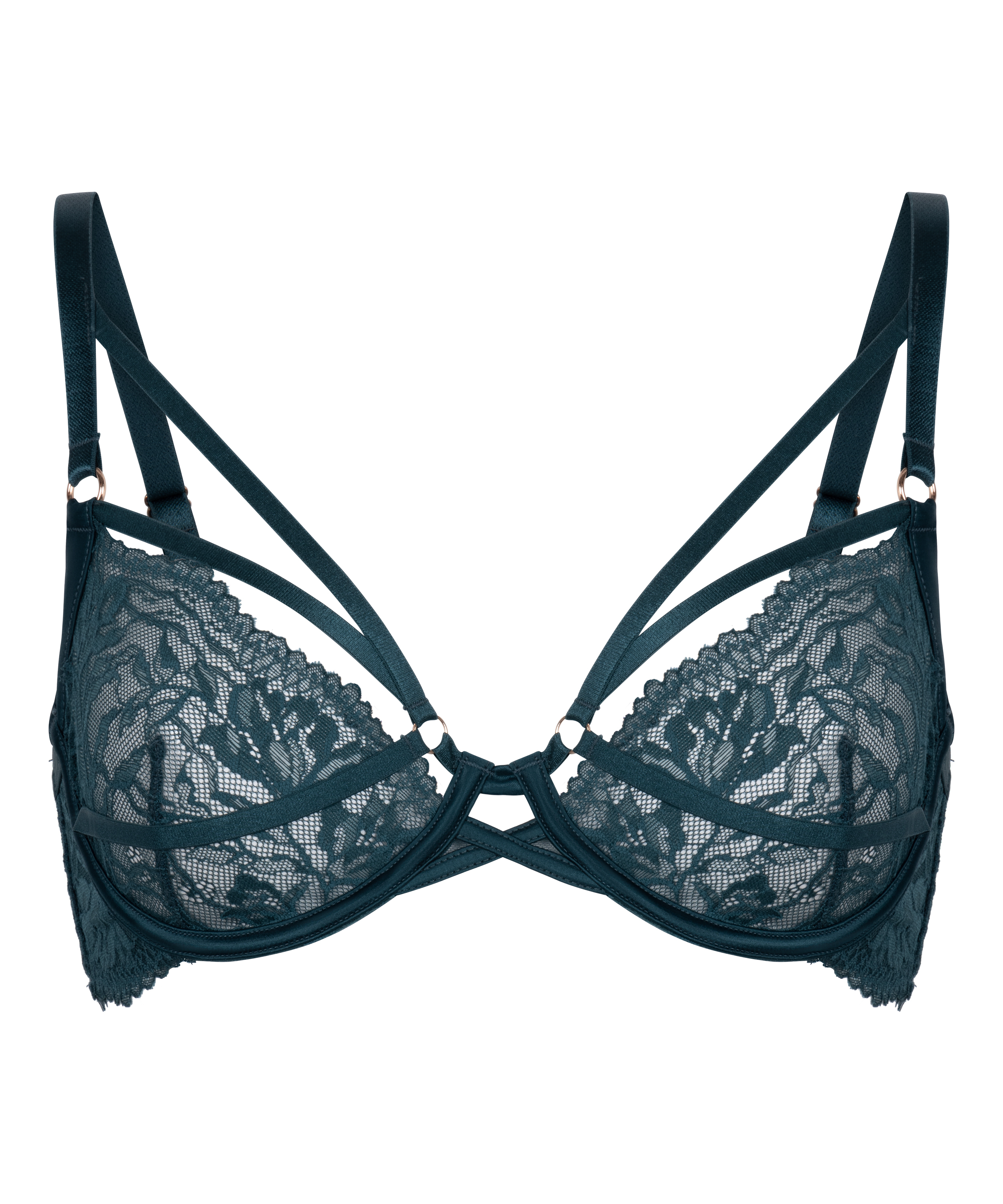 Soutien-gorge &agrave; armatures non-rembourr&eacute; Amel, Bleu, main