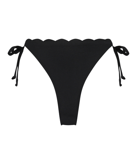 Bas de bikini Scallop, Noir