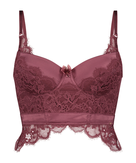 Soutien-gorge &agrave; armatures pr&eacute;form&eacute; longline Heather, Rouge