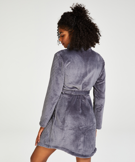 Badjas Zip fleece, Grijs