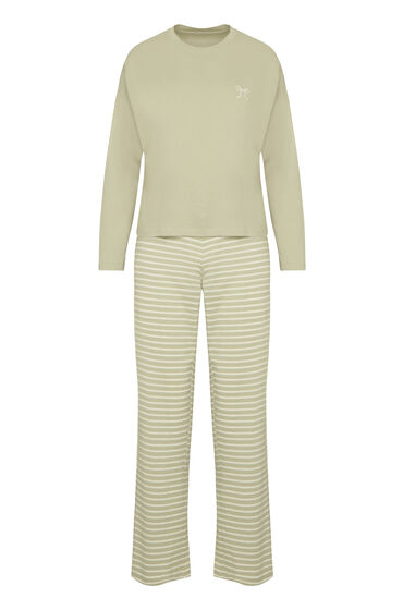 Hunkemöller Pyjamaset van katoenen jersey Groen, foto 3