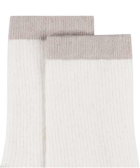 Chaussettes courtes en modal, Blanc