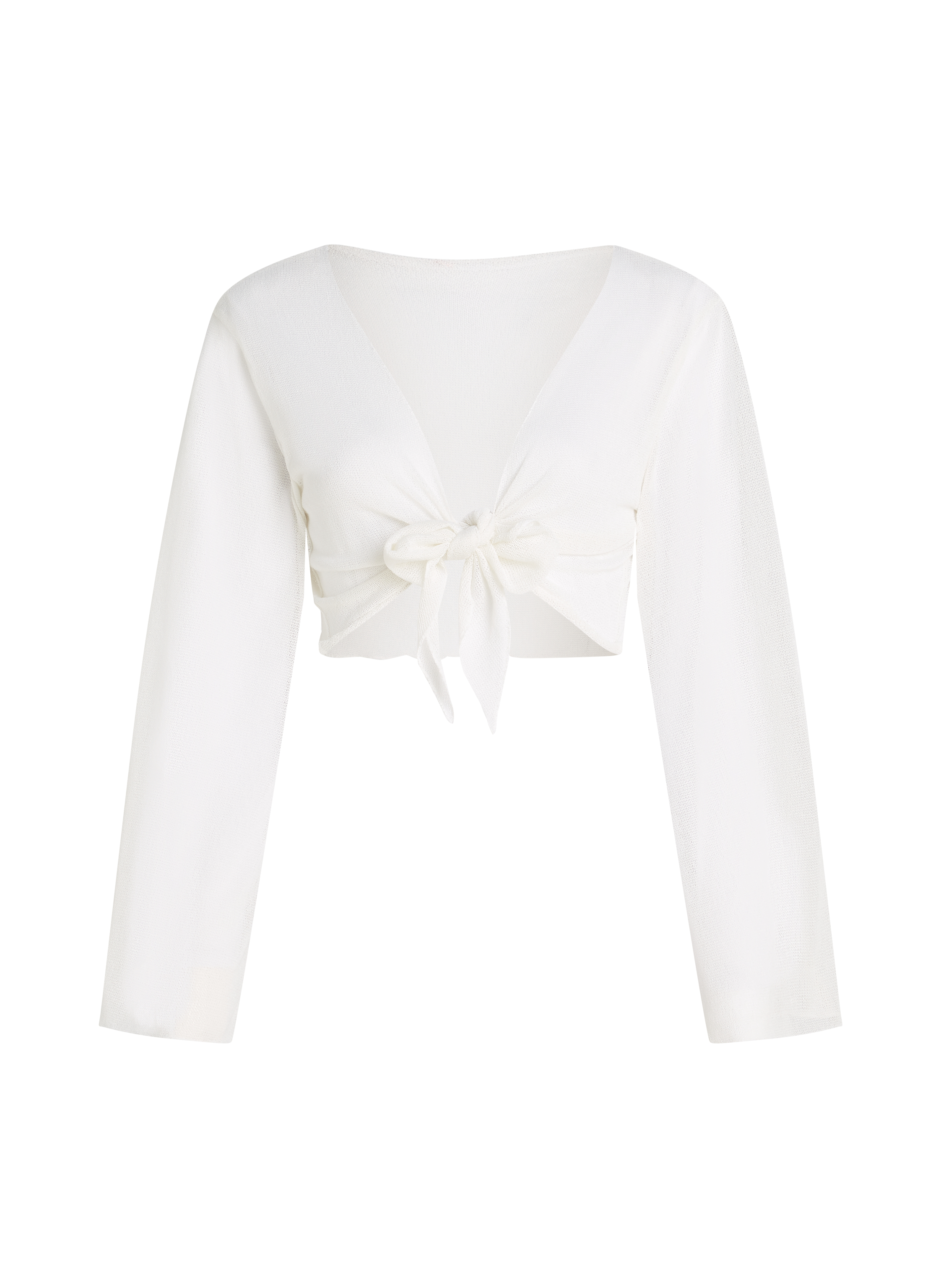 Gebreide strandtop, Wit, main