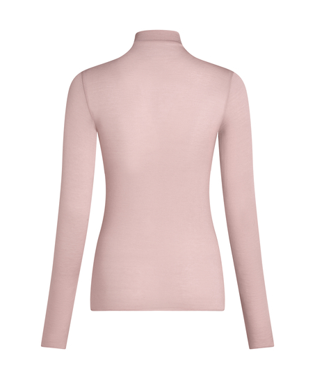 super soft Turtleneck shirt met Cashmere, Roze