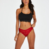 Slip br&eacute;silien jambe haute, Rouge