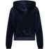 Hoodie jas Velours, Blauw