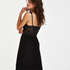 Slipdress Modal lace, Zwart