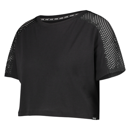 HKMX Crop Top Mesh, Zwart