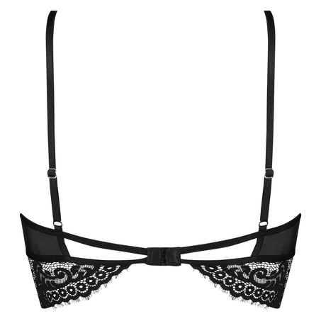 Bralette Longline Donatella, Zwart