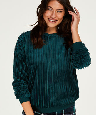 Top lange mouwen fleece, Groen
