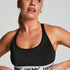 HKMX sport bh The Crop Logo Level 1, Zwart