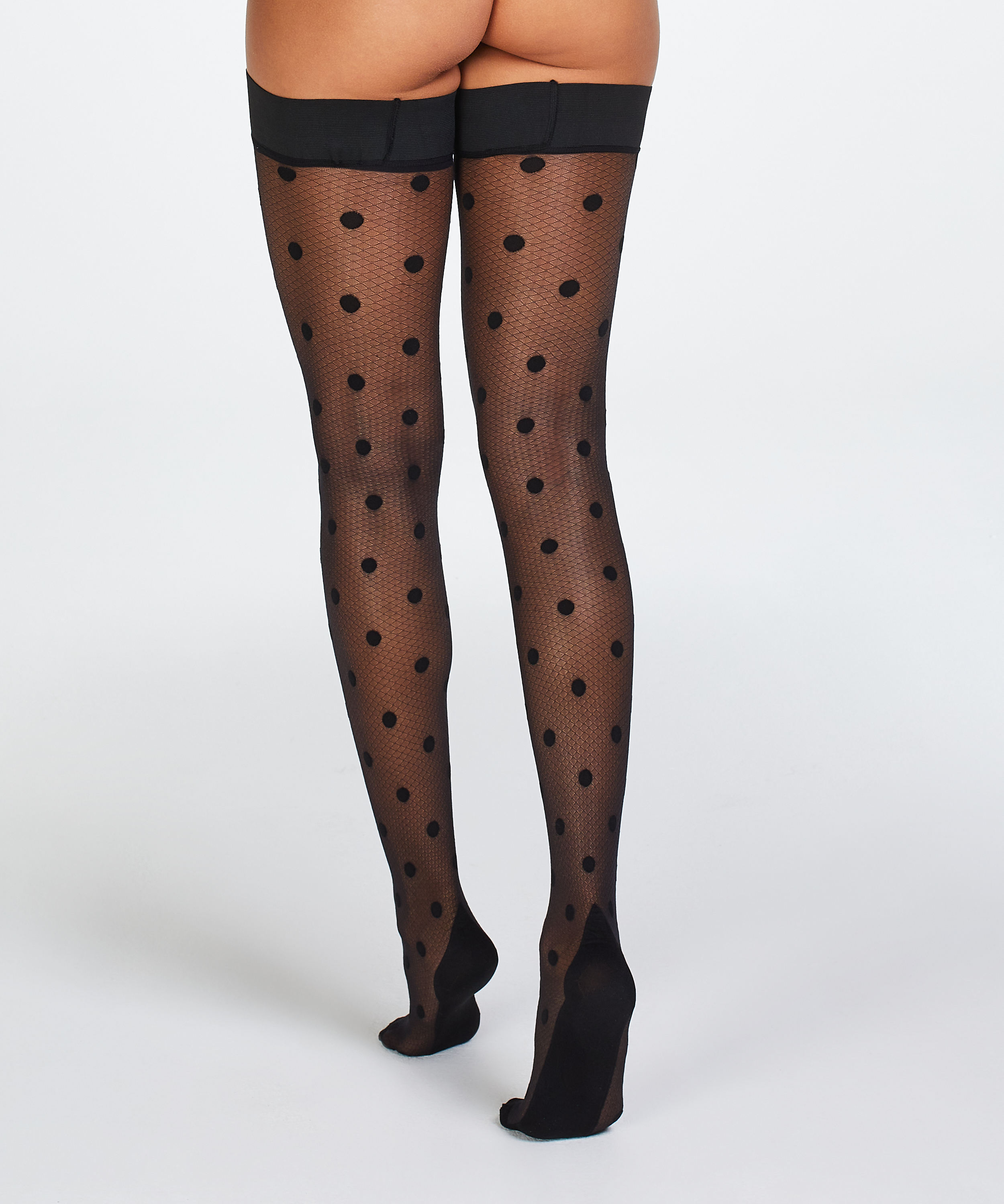 Bas autofixants 15 deniers  Fishnet Dots Fishnet Dots, Noir, main