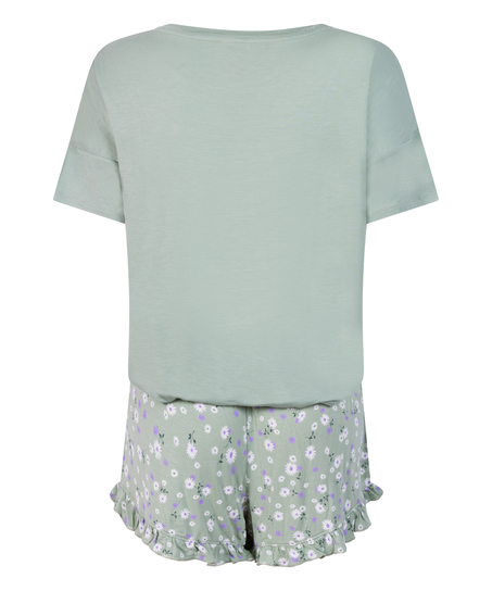 Korte pyjama set, Groen