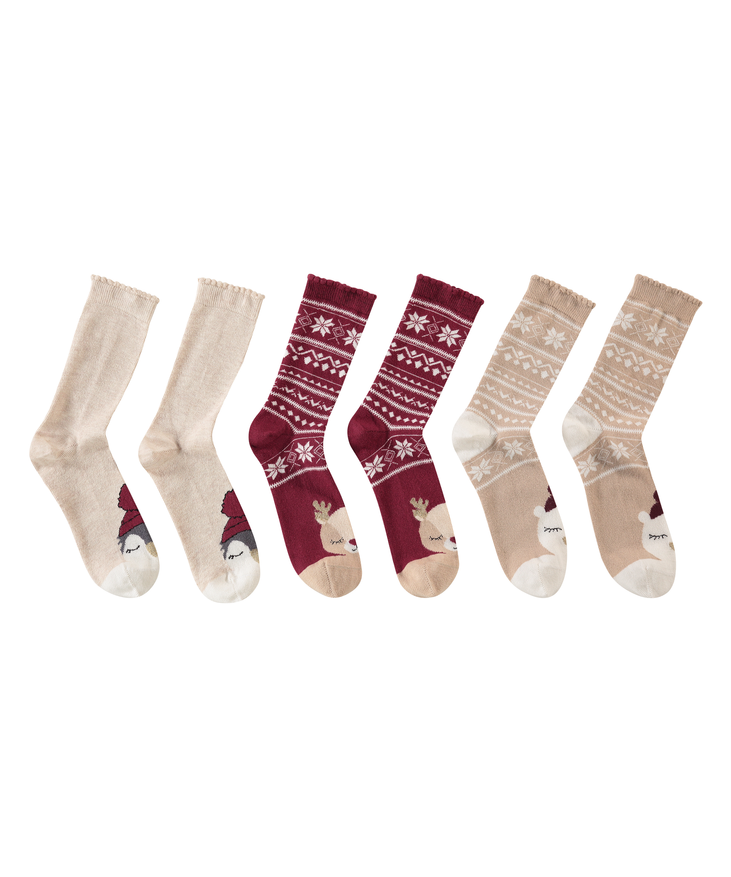 3 paires de chaussettes Giftpack, Rouge, main