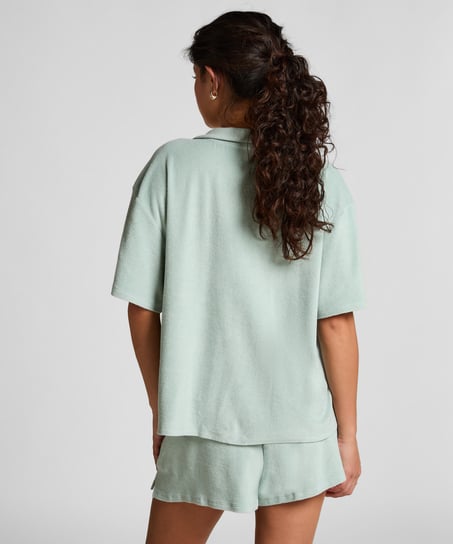 Short en tissu éponge, Vert