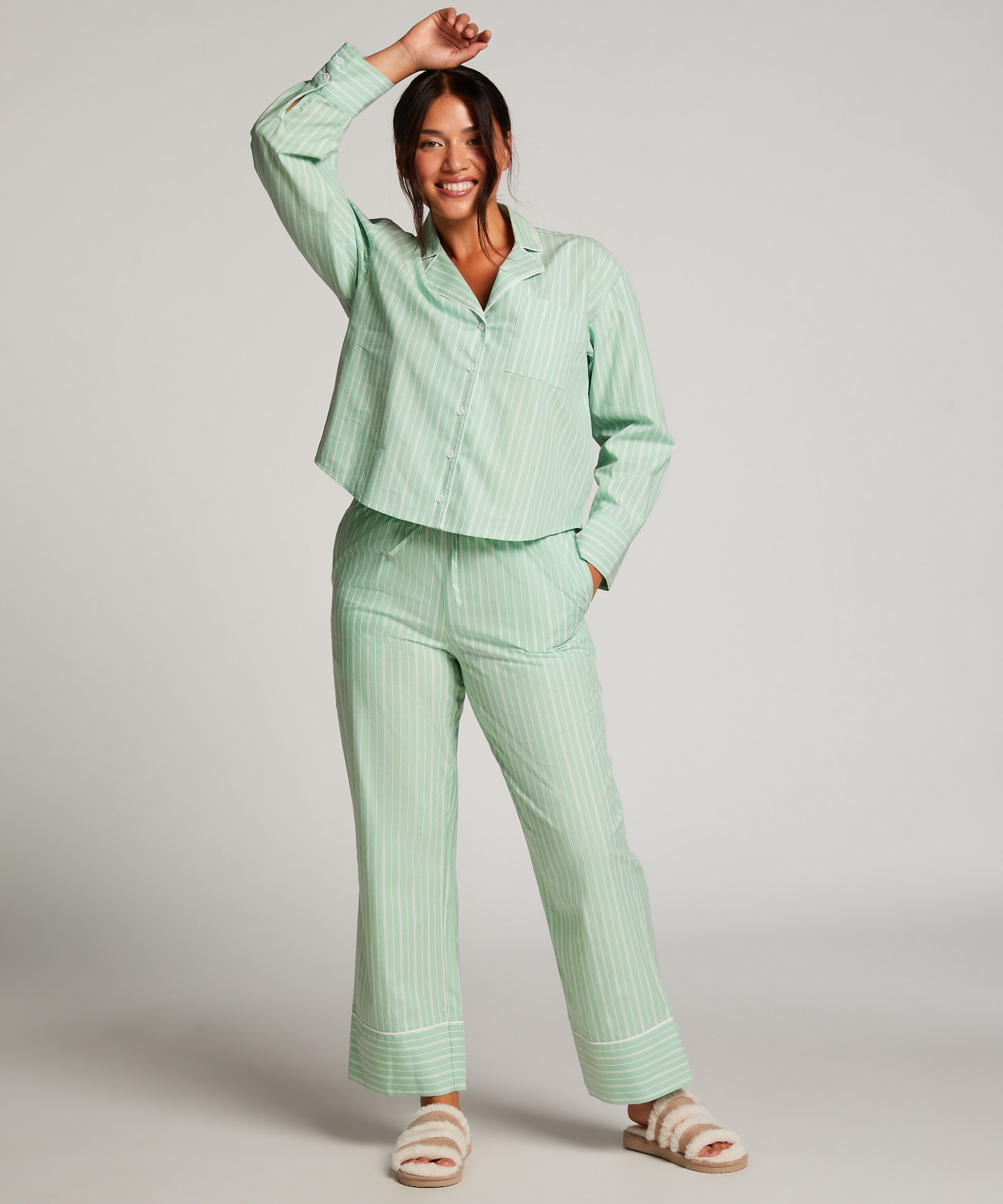 Pantalon de pyjama en Coton, Vert