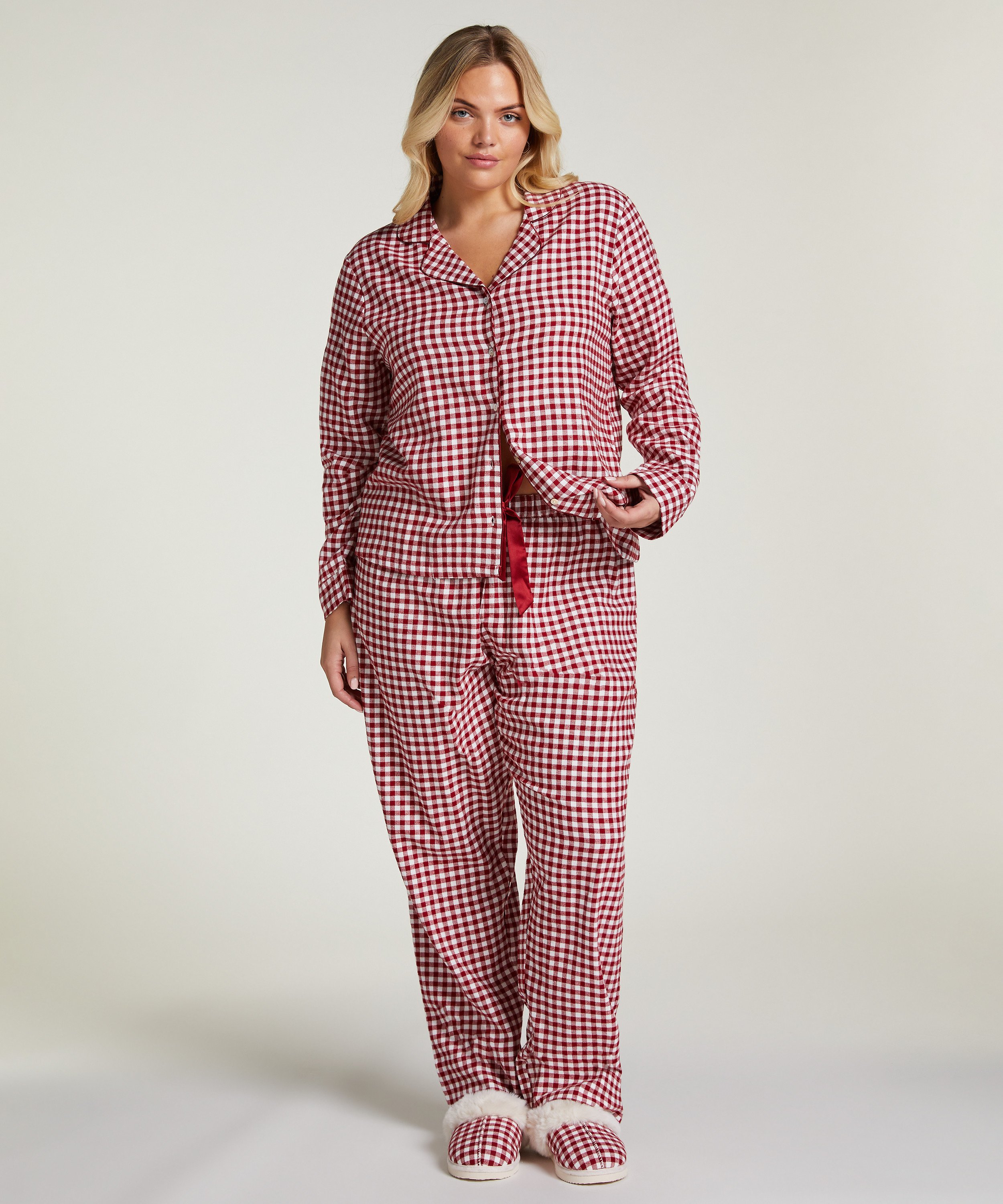 Pyjamaset Flannel, Rood, main
