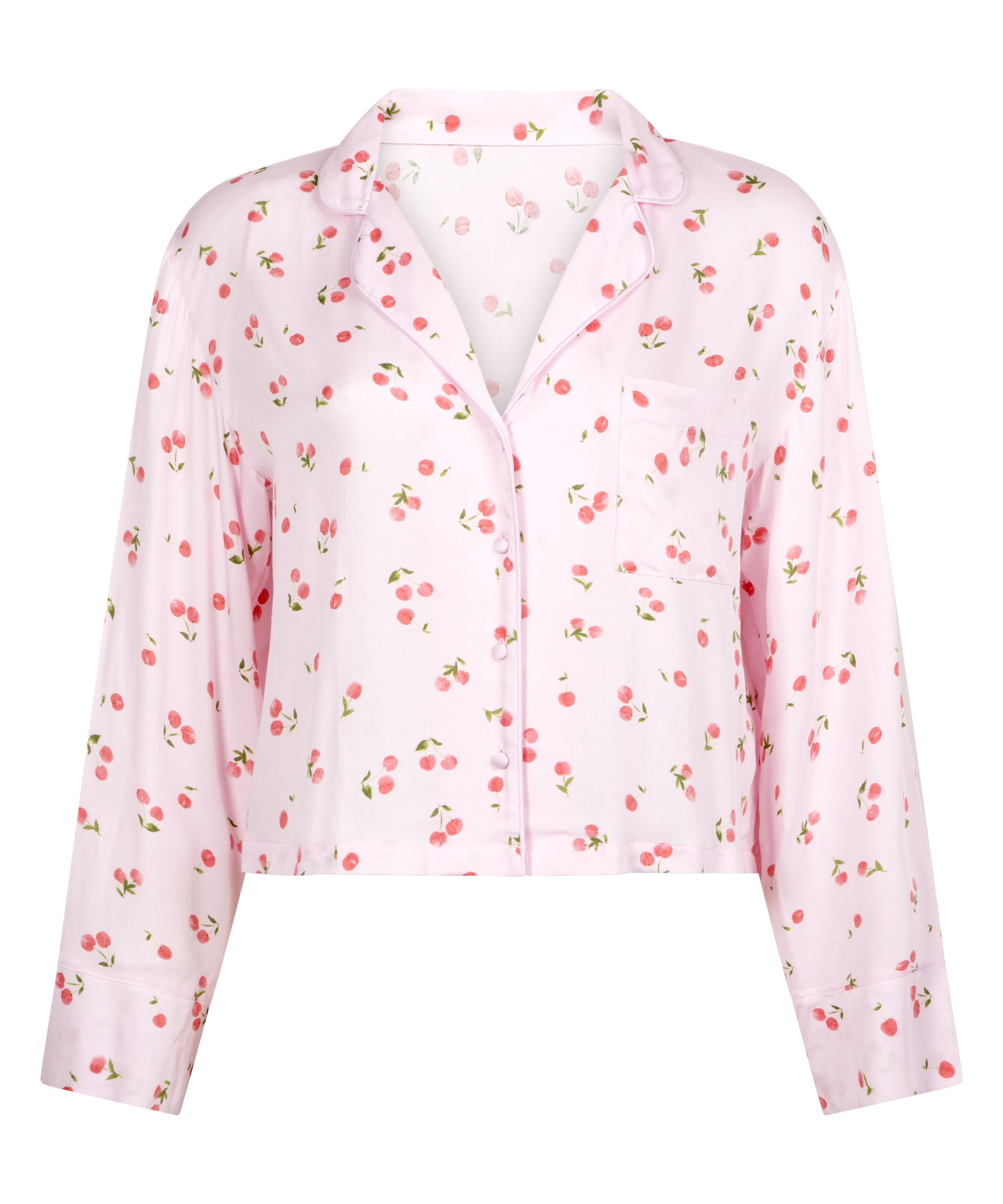 Jacket lange mouwen Satijn, Roze, main