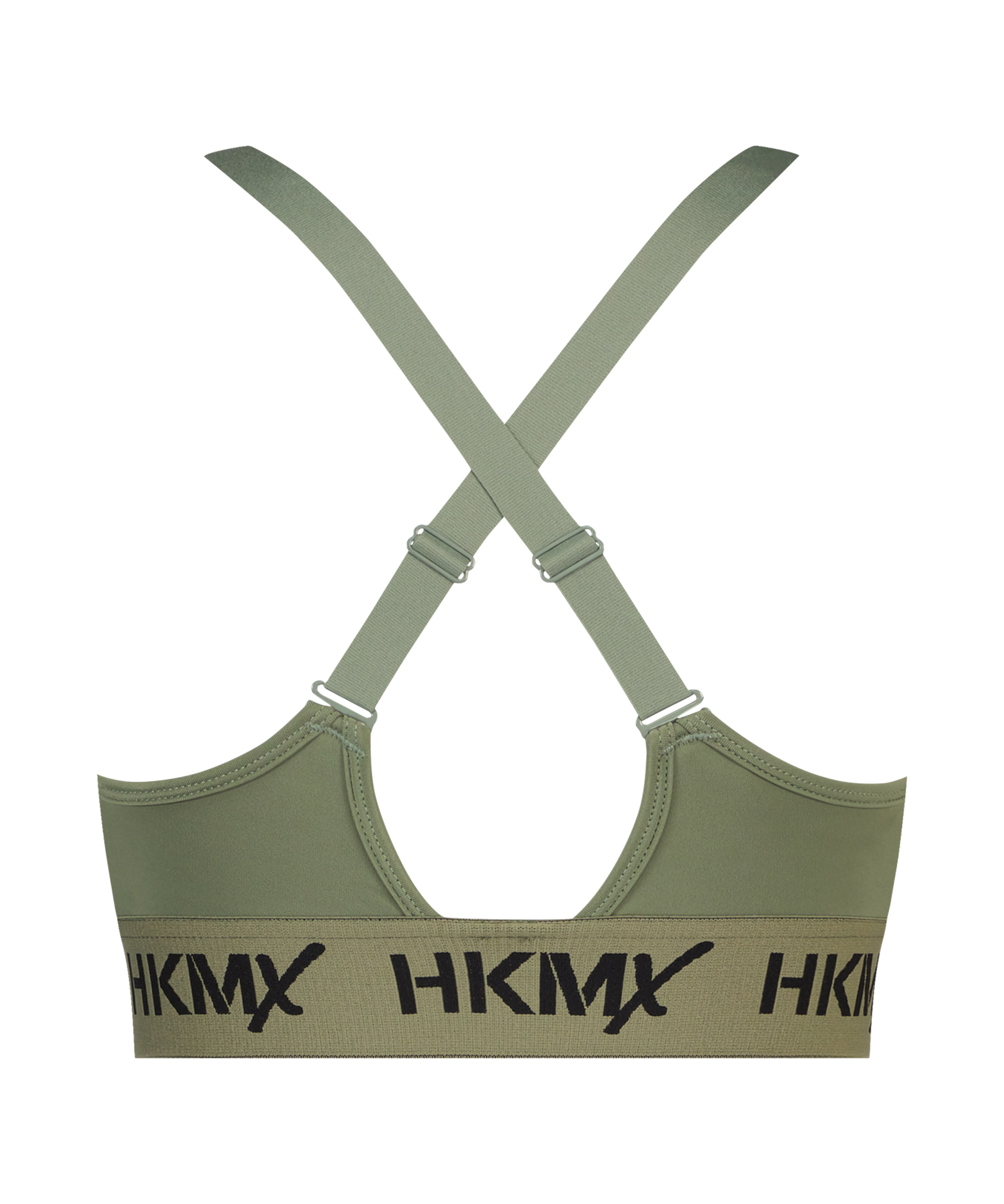 HKMX sport bh The Crop Logo Level 1, Groen, main