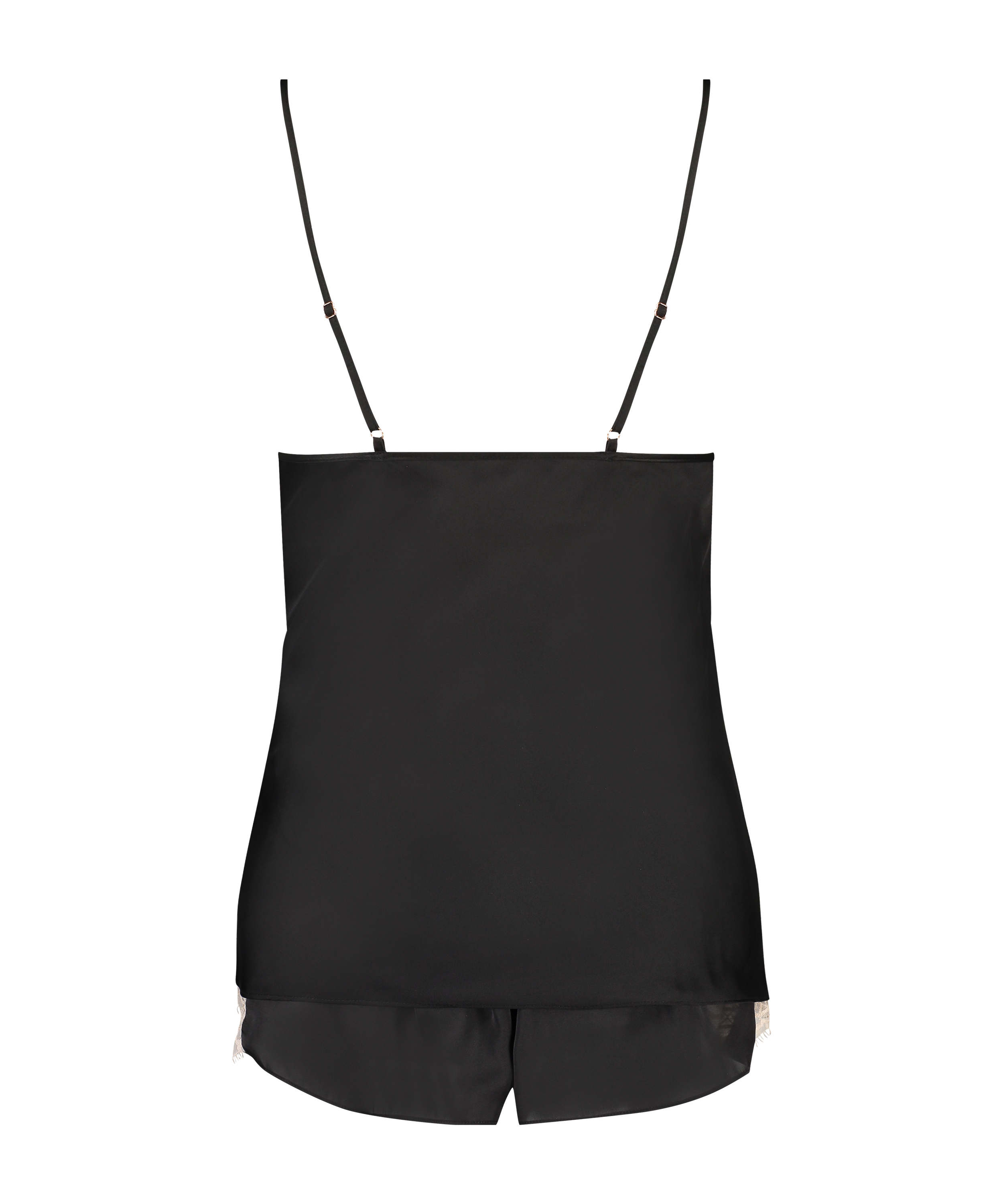 Pyjama set Satin, Zwart, main