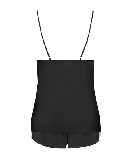 Pyjama set Satin, Zwart