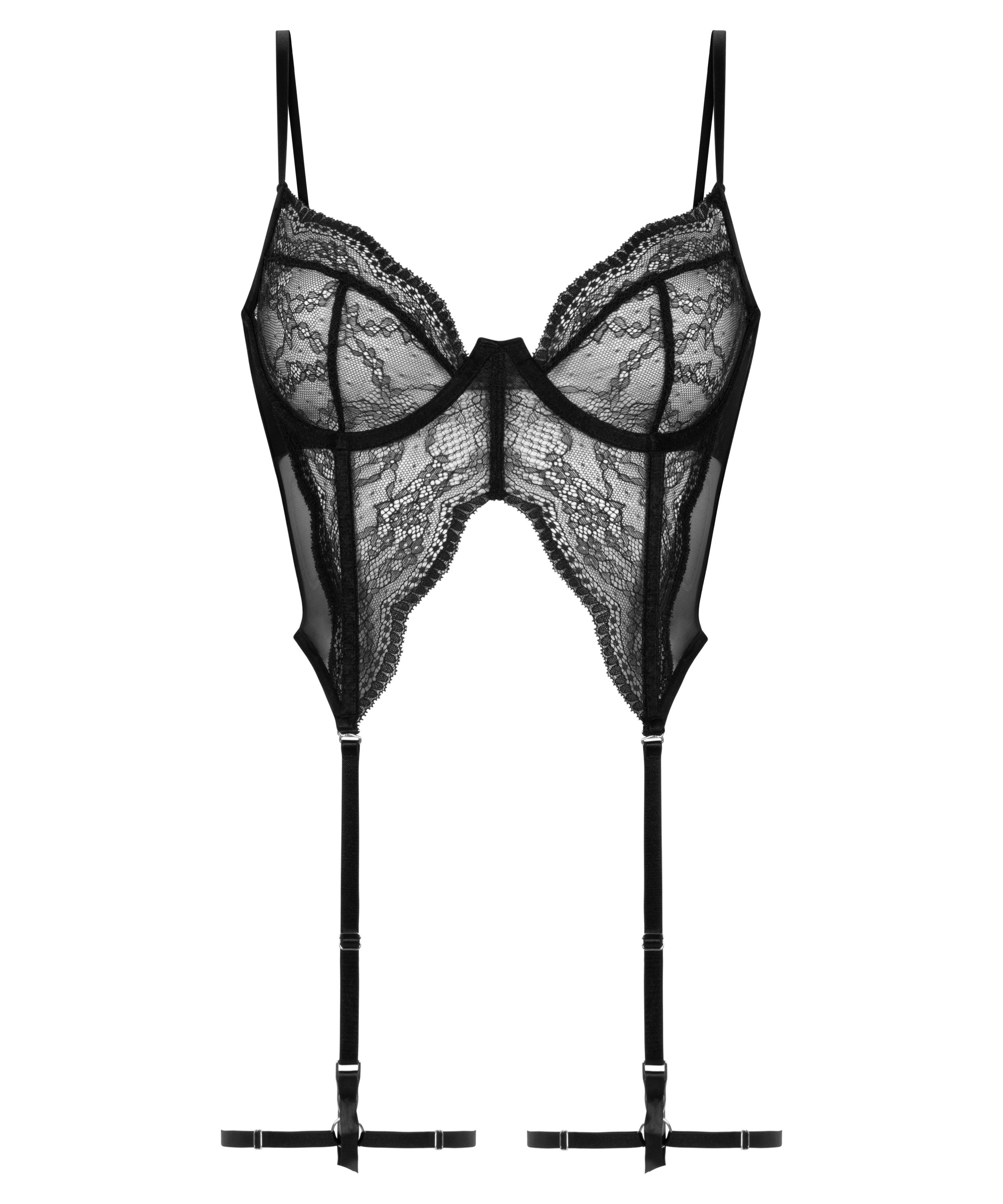 Bustier Isabelle, Noir, main
