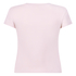Haut de pyjama manches courtes rib crew neck, Rose