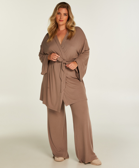 Premium Broek Wide Leg, Bruin