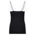 Naadloze spaghetti top, Zwart