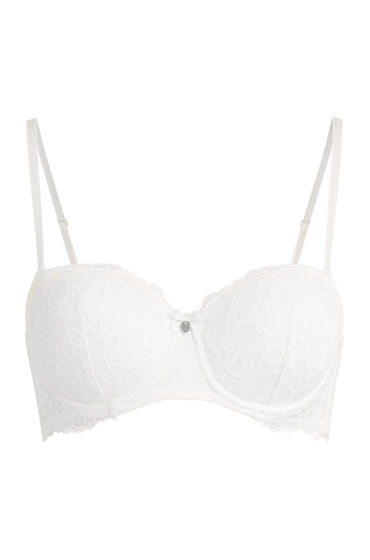 Hunkemöller Voorgevormde strapless beugel bh Marine Wit, foto 3