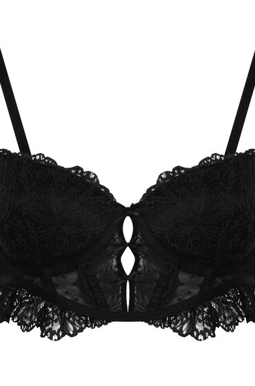 Hunkemöller Voorgevormde longline beugel bh Posie Zwart, foto 3