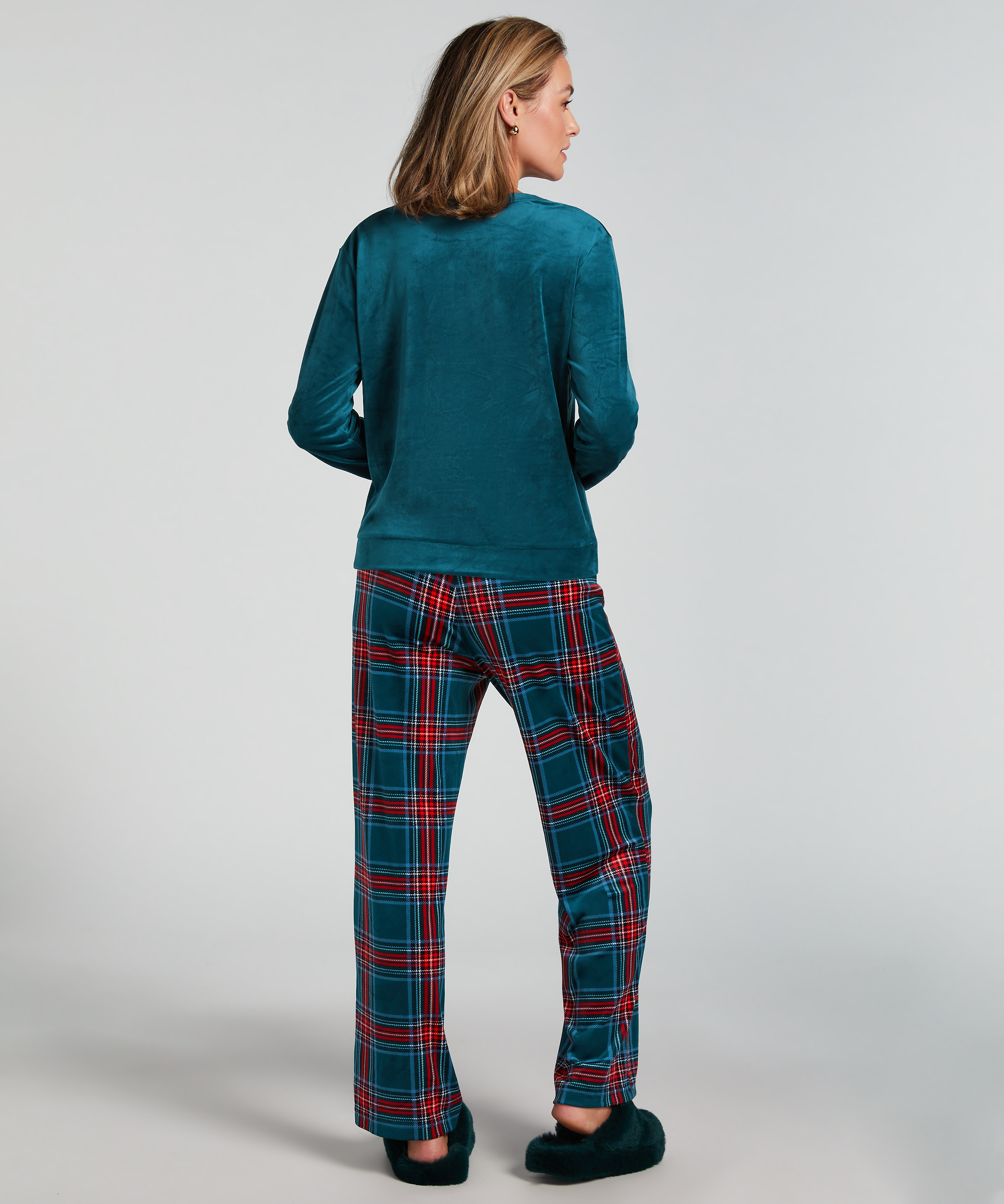 Pyjama avec sac, Bleu, main