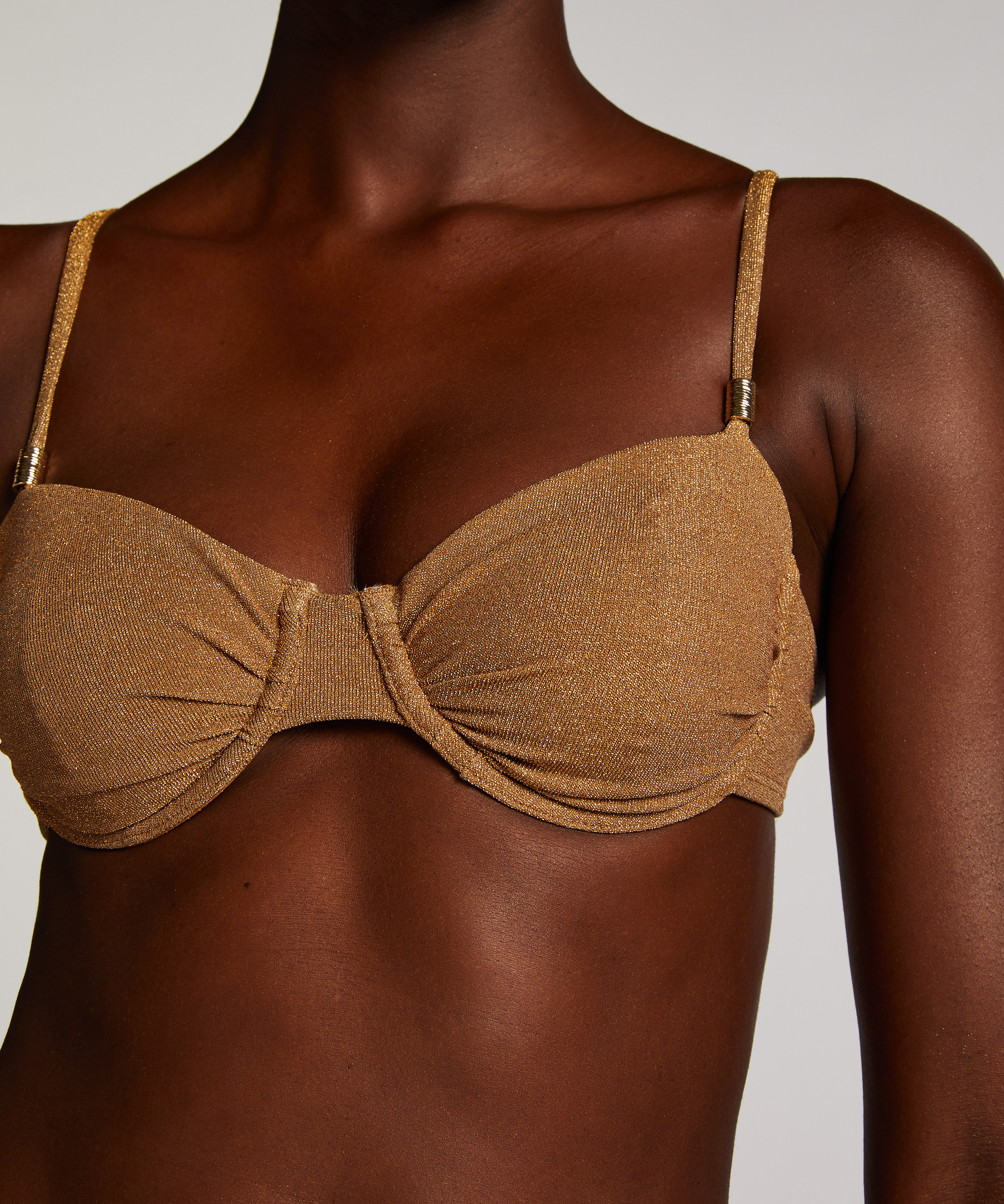 Haut de bikini Goldie Shimmer, Jaune, main