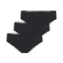 3-pack brazilian short Katoen Georgia, Zwart