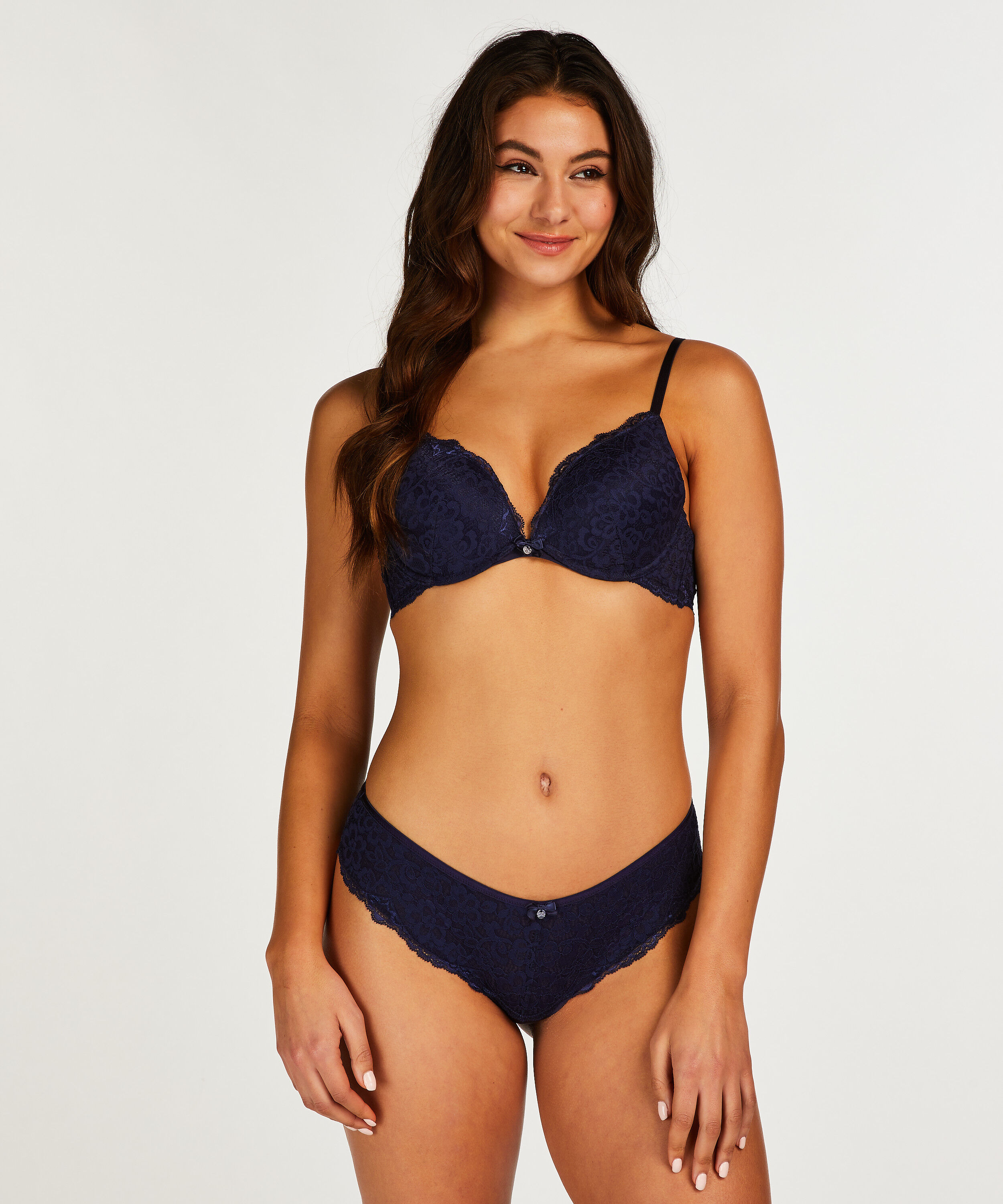 Soutien-gorge &agrave; armatures pr&eacute;form&eacute; push-up Marine, Bleu