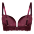 Soutien-gorge à armatures longline push-up préformé Avela, Rouge