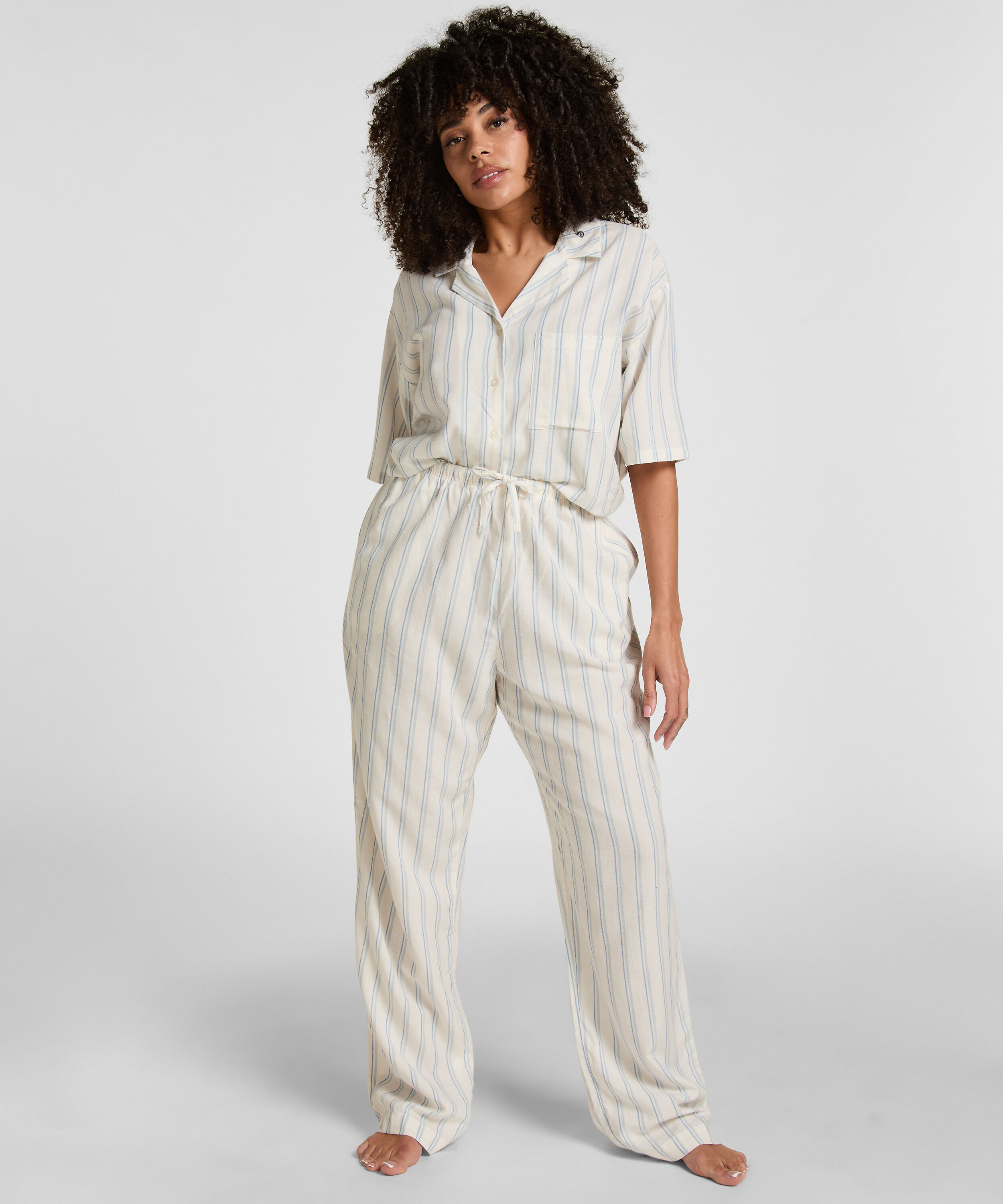 Pantalon Lin, Blanc